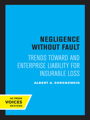 cover image of Negligence Without Fault